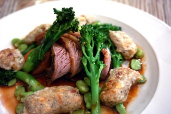 Special of the day Veal, broccolini, truffle gnocchi and broadbeans_14945517225_l
